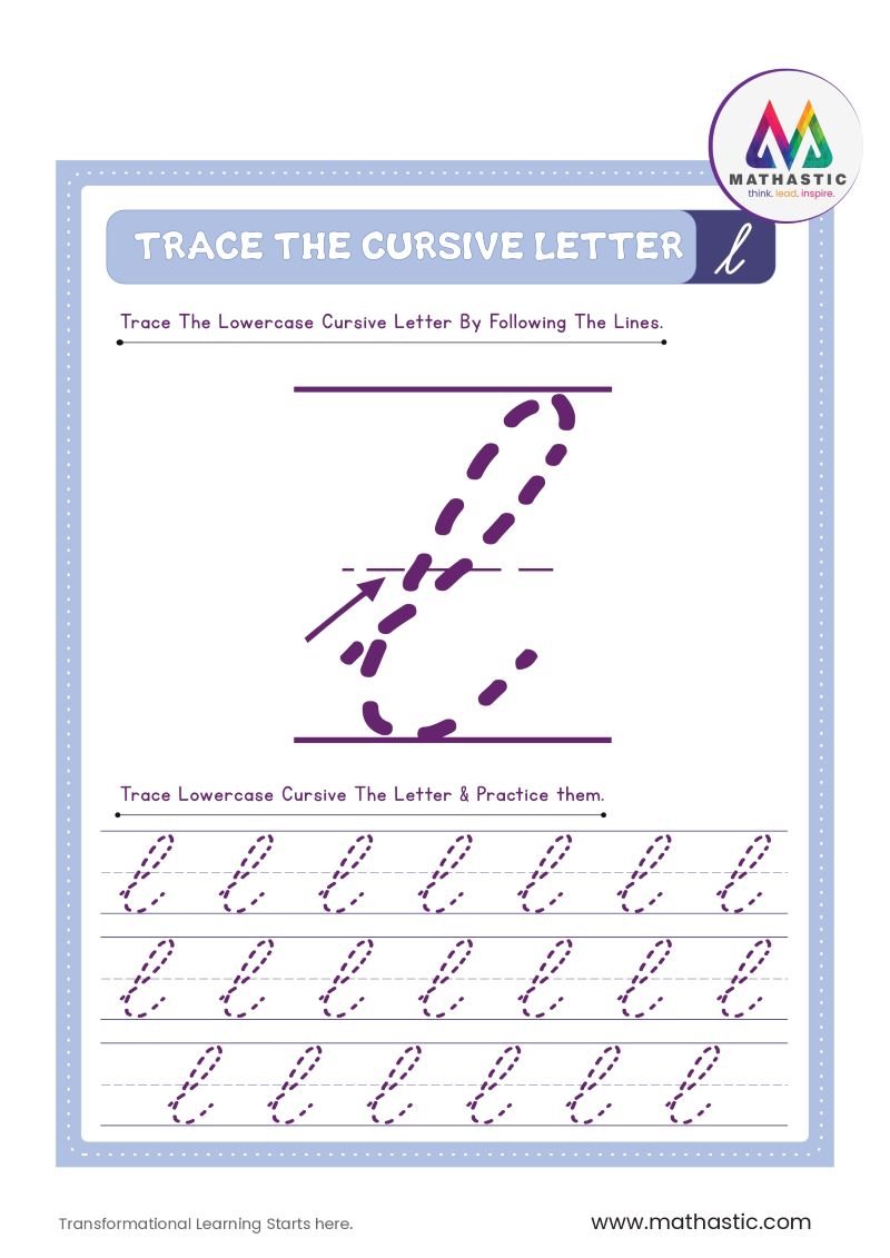Cursive Ln Math Cursive L - Mathastic